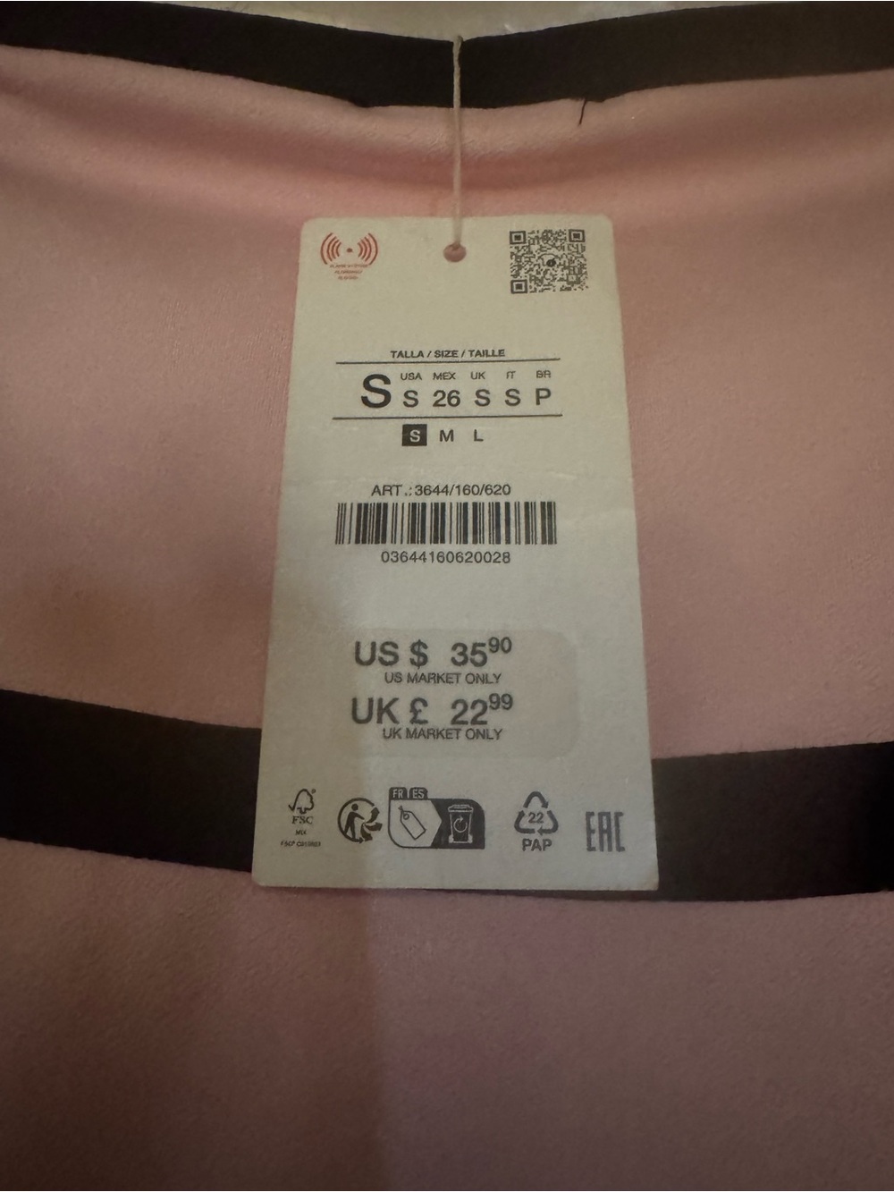 Zara Tie-Up Opening Off-Shoulder Crop Top - Picture 5 of 11